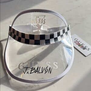 Guess x J Balvin Clear Visor with Black and White Band